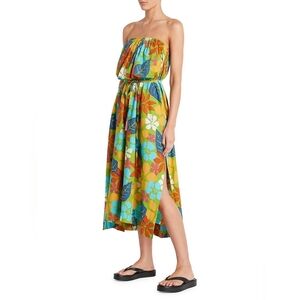 Faithfull The Brand Meilani Strapless Floral Midi Dress